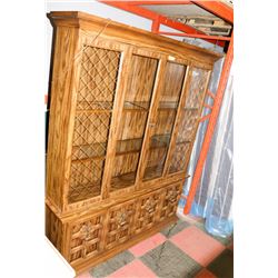 VINTAGE BUFFET AND HUTCH, 64"X16"X79.5"
