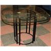 Image 1 : GLASSTOP DINING TABLE, 42"X29".
