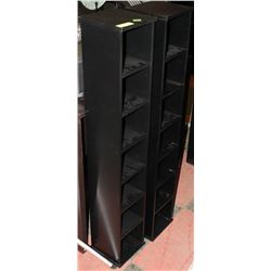 PAIR OF CD RACKS, 8"X8"X45.5"