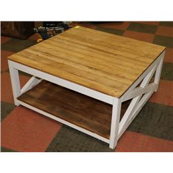 HANDCRAFTED COFFEE TABLE 40"X40"X19".