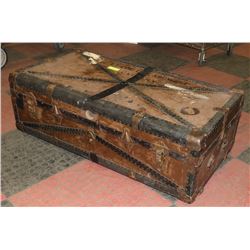 MILITARY TRUNK, 40.5"X21"X13".