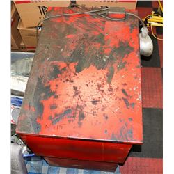 PALLET WITH PARTS CLEANER AND WELDING RODS