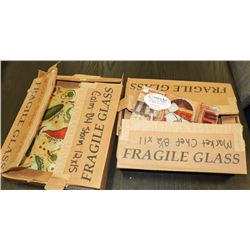2 BOXES OF GLASS CUTTING BOARDS