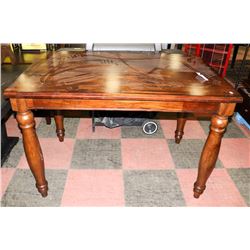 WOOD BAR HEIGHT TABLE WITH BUTTERFLY LEAF