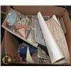 Image 1 : LARGE BOX OF VARIOUS ANTIQUES AND COLLECTIBLES