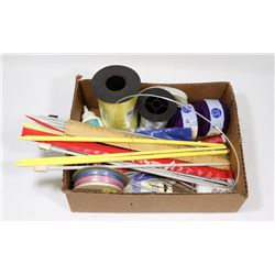 LOT OF ASSORTED KNITTING NEEDLES, CROCHET COTTON