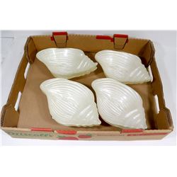 LOT OF 8-9" SHELL SALAD BOWLS