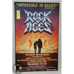 ROCK OF THE AGES PLAQUE SIGNED