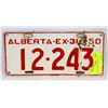 Image 1 : ALBERTA 1950 LICENSE PLATE