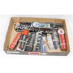 LOT OF AUTO BADGES, INSIGNIA, AND DEALER NAME