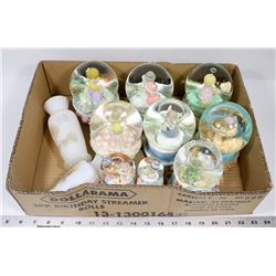 PRECIOUS MOMENTS MUSICAL SNOW GLOBES LOT.