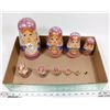 Image 1 : RUSSIAN 10 PC MATRYOSHKA NESTING DOLLS SET.