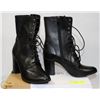 Image 1 : PAIR OF NEW LADIES SCHUTZ, BLACK LEATHER