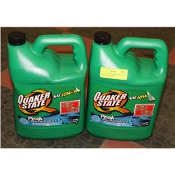LOT OF 2-5L QUAKER STATE 10W-30 PEAK PREFORMANCE
