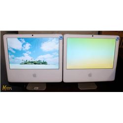 LOT OF 2 WHITE iMAC W/OPERATING SYSTEM INSTALLED
