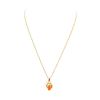 Image 1 : 2.40 ctw Mexican Opal and Diamond Pendant with Chain - 14KT Yellow Gold