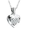 14k White Gold 0.27CTW Diamond Pendant, (H-I)