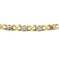 10k Yellow Gold 0.25CTW Diamond Bracelet, (I2-I3/J-K)