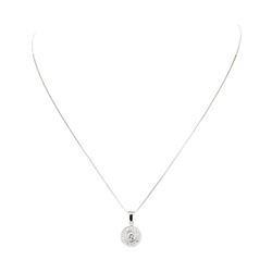 1.00 ctw Diamond Pendant & Chain - 14KT White Gold