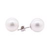 Image 2 : 10mm Freshwater Pearl Earrings - 14KT White Gold