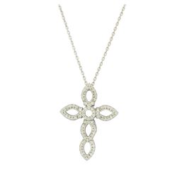 0.5 ctw Diamond Pendant With Chain - 10KT White Gold