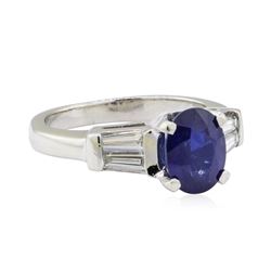 2.16 ctw Sapphire and Diamond Ring - Platinum