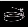 Image 2 : 1.18 ctw Diamond Cuff Bracelet - 14KT White Gold