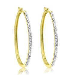 10k Yellow Gold 0.25CTW Diamond Earrings, (I)