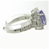 Image 5 : 2.12 ctw Tanzanite and Diamond Ring - 14KT White Gold