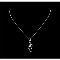 0.55 ctw Diamond Necklace - 14KT White Gold