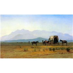 The Stagecoach in the Rockies by Albert Bierstadt