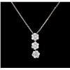 Image 1 : 0.80 ctw Diamond Pendant - 14KT White Gold