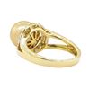 Image 3 : Pearl and Diamond Ring - 18KT Yellow Gold