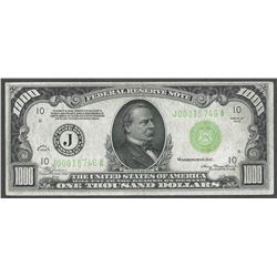 1934 $1000 Federal Reserve Note Kansas City