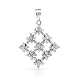 18k White Gold 0.57CTW Diamond Pendant, (I1/G-H)