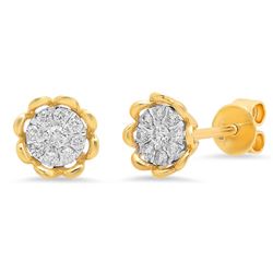 14k Gold 0.24CTW Diamond Earrings, (I1/G-H)