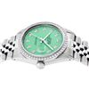 Image 3 : Rolex Mens Stainless Steel Green Diamond 36MM Datejust Wristwatch