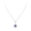 Image 1 : 5.07 ctw Tanzanite and Diamond Pendant With Chain - 14KT White Gold