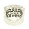 Image 3 : 18k White Gold Invisible Set 4.20 ctw Princess & Round Diamond Wide Band Ring