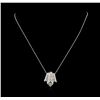 Image 2 : 2.02 ctw Diamond Pendant With Chain - 14KT White Gold