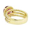 Image 3 : 5.42 ctw Ruby and Diamond Ring - 18KT Yellow Gold