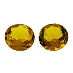 10.16 ctw.Natural Round Cut Citrine Quartz Parcel of Two