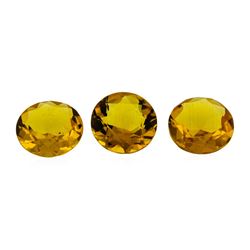 13.93 ctw.Natural Round Cut Citrine Quartz Parcel of Three