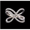 Image 2 : 0.65 ctw Diamond Ring - 14KT White Gold