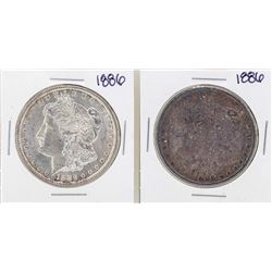 Lot of (2) 1886 $1 Morgan Silver Dollar Coin