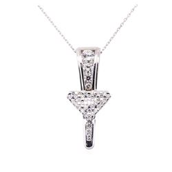 1.98 ctw Diamond Pendant And Chain - 14KT White Gold