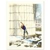 Image 1 : William Nelson, "The Snowball Thrower" Limited Edition Lithograph, Numbered and Hand Signed by the A