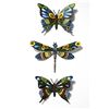 Image 1 : Patricia Govezensky- Original Painting on Cutout Steel (Set of 3) "Set of 3 Butterflies"