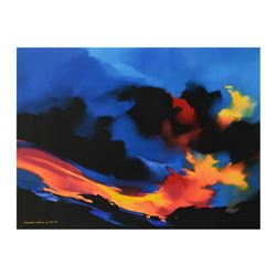 Thomas Leung, "Fire Surf" Limited Edition on Canvas, Numbered and Hand Signed with Letter of Authent