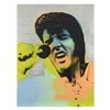 Image 1 : Steve Kaufman (1960-2010), "Elvis Vegas" Hand Painted Limited Edition Silkscreen on Canvas from an H